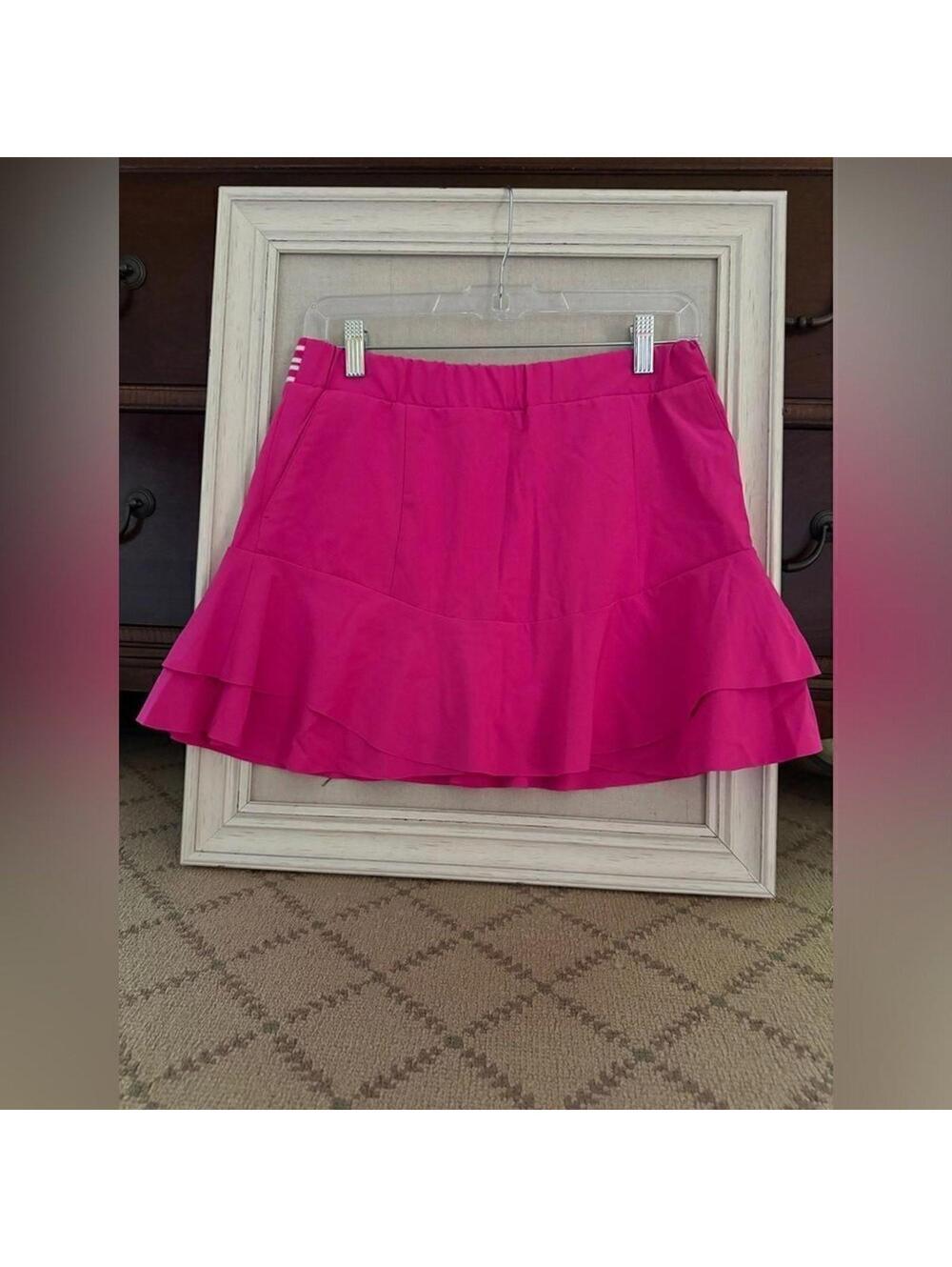 Vineyard Vines bright pink layered ruffled tennis golf skort NWOT 2